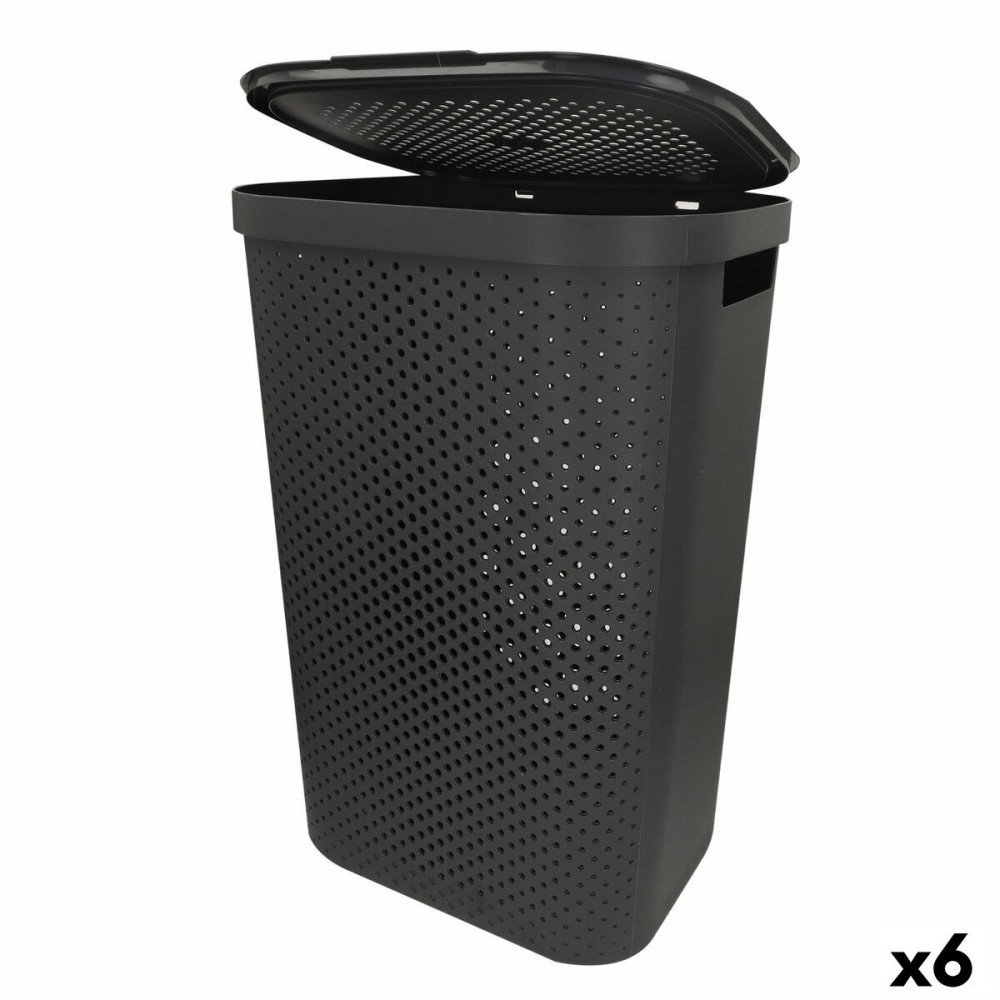 Panier à linge Curver INFINITY Gris Plastique 60 L 44 x 60 x 35 cm (6 Unités)