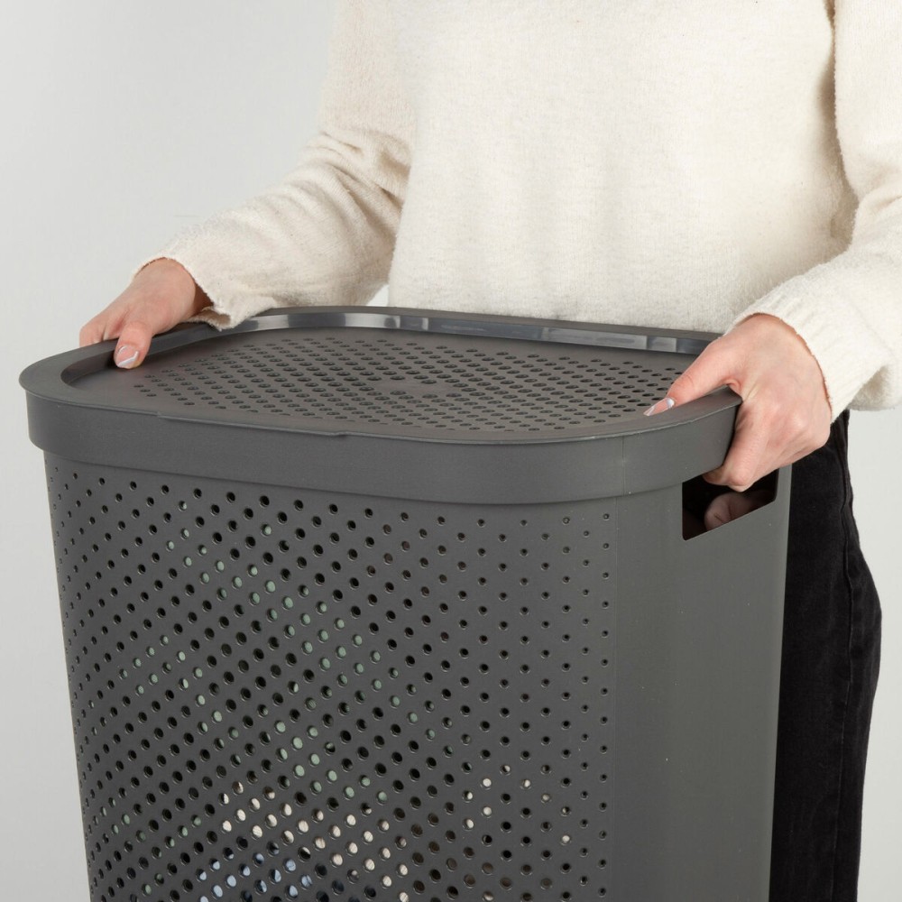 Panier à linge Curver INFINITY Gris Plastique 60 L 44 x 60 x 35 cm (6 Unités)