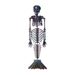 Décoration d'Halloween My Other Me Chrome Squelette Sirène Gris 37 cm