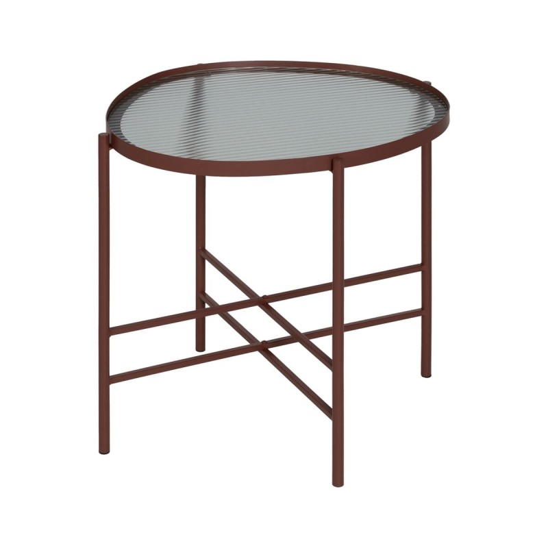 Table d'appoint Tuile Verre Fer 55 x 47 x 54 cm