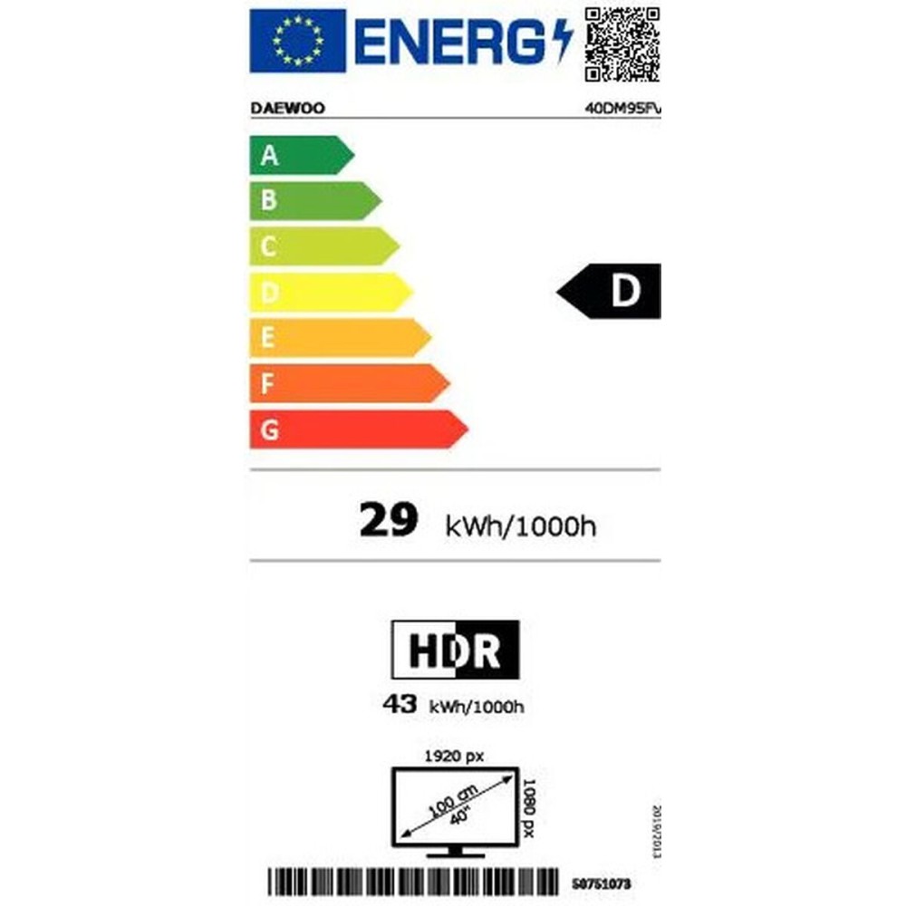 Smart TV Daewoo 40DM95FV Full HD 40" LED