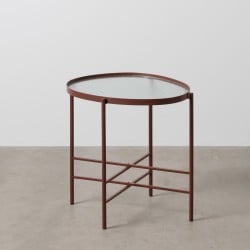 Table d'appoint Tuile Verre Fer 55 x 47 x 54 cm