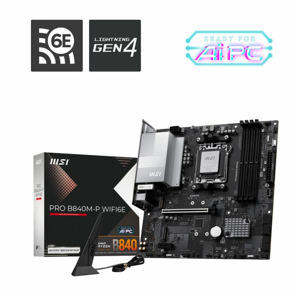 Motherboard MSI PRO B840M-P WIFI6E AMD AM5 AMD