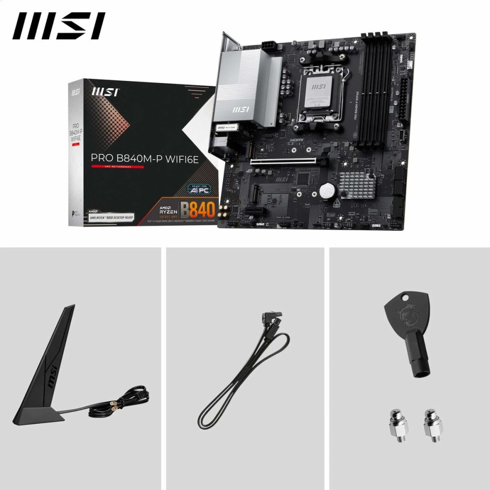 Motherboard MSI PRO B840M-P WIFI6E AMD AM5 AMD