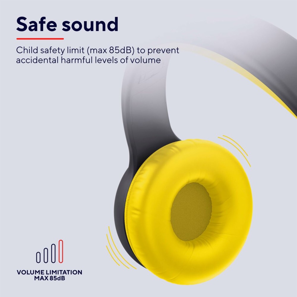 Bluetooth Headphones Trust 25405 Yellow Black