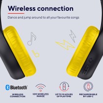 Oreillette Bluetooth Trust 25405 Jaune Noir