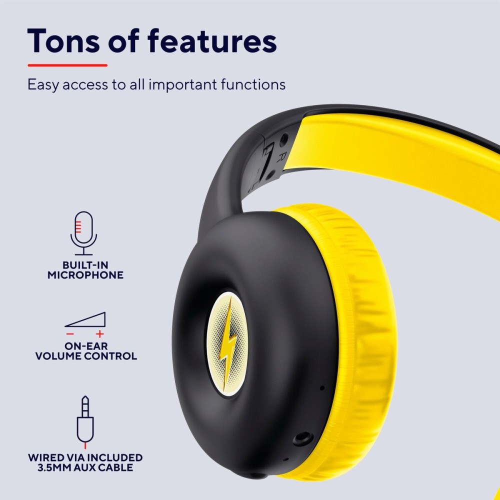 Oreillette Bluetooth Trust 25405 Jaune Noir