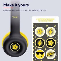 Oreillette Bluetooth Trust 25405 Jaune Noir