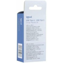 USB A zu USB-C-Kabel iggual IGG319888 Schwarz