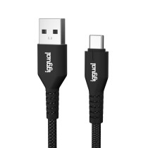 USB A zu USB-C-Kabel iggual IGG320006 Schwarz 1,8 m