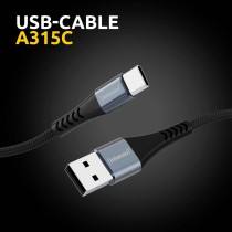 USB A zu USB-C-Kabel INTENSO A315C Schwarz