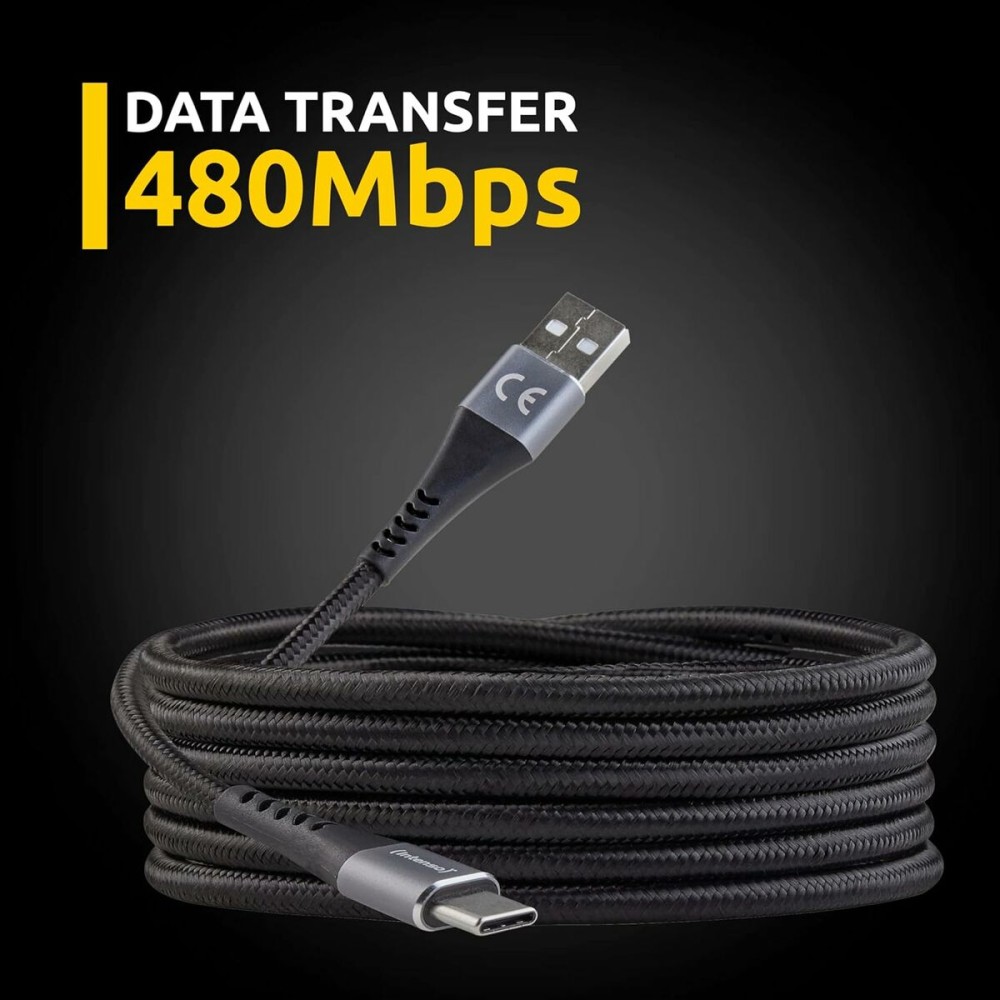 USB A zu USB-C-Kabel INTENSO A315C Schwarz