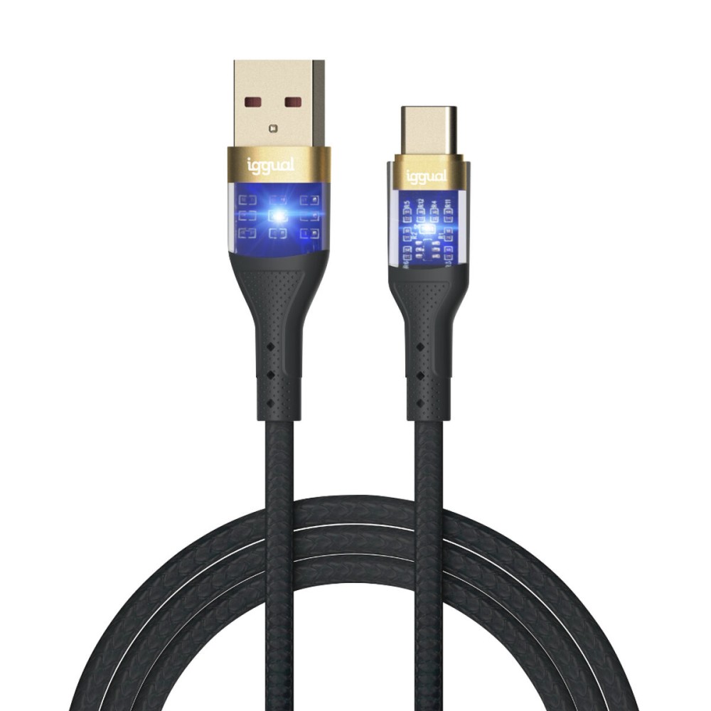 USB A zu USB-C-Kabel iggual IGG319994 Schwarz