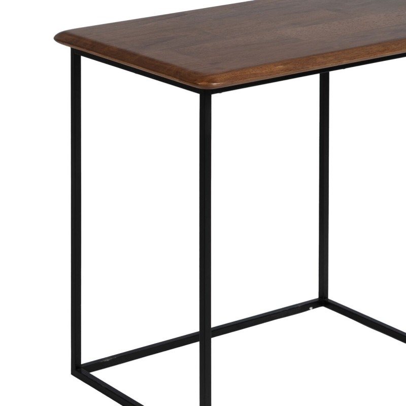 Side table LAGOM Black Natural Iron Rubber wood 60 x 40 x 60 cm 50 x 35 x 53 cm 2 Pieces (2 Units)