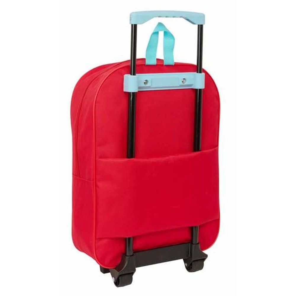 School Rucksack with Wheels Mickey Mouse Blue Red 32 x 42 x 14 cm