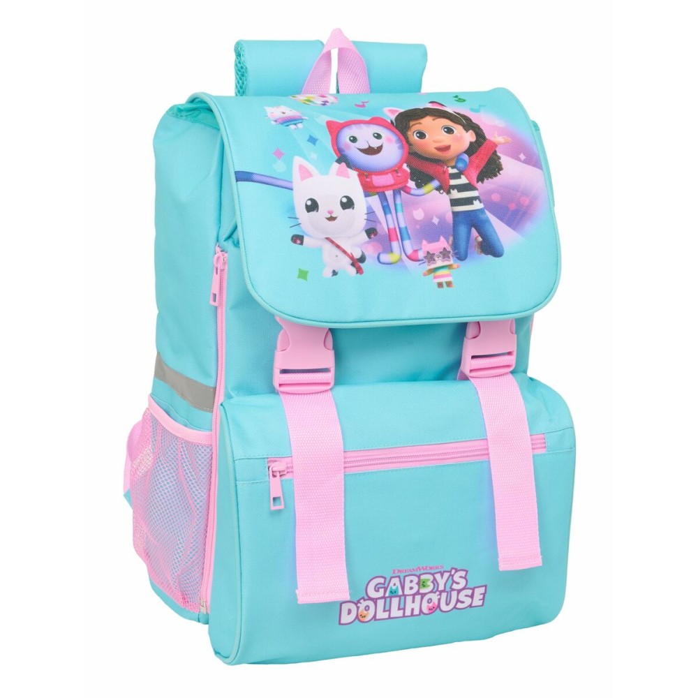 School Bag Gabby's Dollhouse Blue Pink 18,5 x 41 x 15 cm
