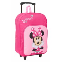 School Rucksack with Wheels Minnie Mouse Pink 32 x 42 x 14 cm