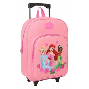 School Rucksack with Wheels Disney Princess Pink 32 x 42 x 14 cm