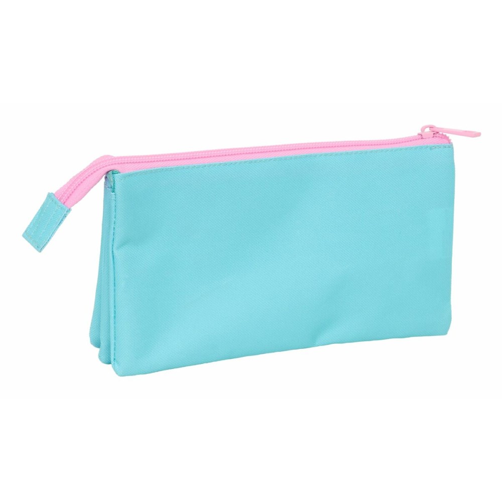 Dreifaches Mehrzweck-Etui Stitch Blau 22 x 12 x 3 cm