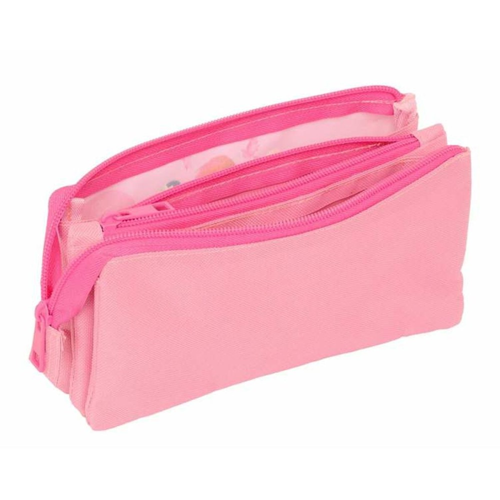 Dreifaches Mehrzweck-Etui Disney Princess Rosa 22 x 12 x 3 cm