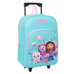 Cartable à roulettes Gabby's Dollhouse Bleu Rose 32 x 42 x 14 cm
