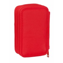 Dreifaches Federmäppchen Mickey Mouse Rot 12,5 x 19,5 x 5,5 cm 37 Stücke