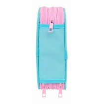Dreifaches Federmäppchen Stitch Blau 12,5 x 19,5 x 5,5 cm 37 Stücke