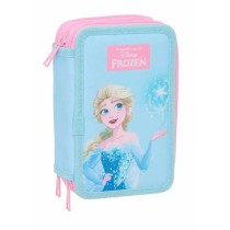 Triple Pencil Case Frozen Blue 12,5 x 19,5 x 5,5 cm 37 Pieces