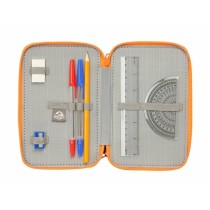 Triple Pencil Case Jurassic World Black 12,5 x 19,5 x 5,5 cm 37 Pieces