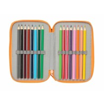 Triple Pencil Case Jurassic World Black 12,5 x 19,5 x 5,5 cm 37 Pieces