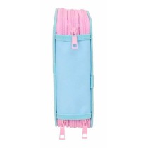 Dreifaches Federmäppchen Frozen Blau 12,5 x 19,5 x 5,5 cm 37 Stücke