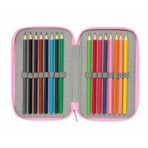Dreifaches Federmäppchen Frozen Blau 12,5 x 19,5 x 5,5 cm 37 Stücke