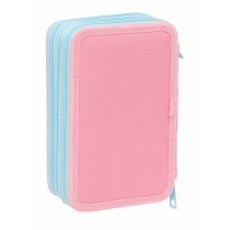 Triple Pencil Case Peppa Pig Blue 12,5 x 19,5 x 5,5 cm 37 Pieces