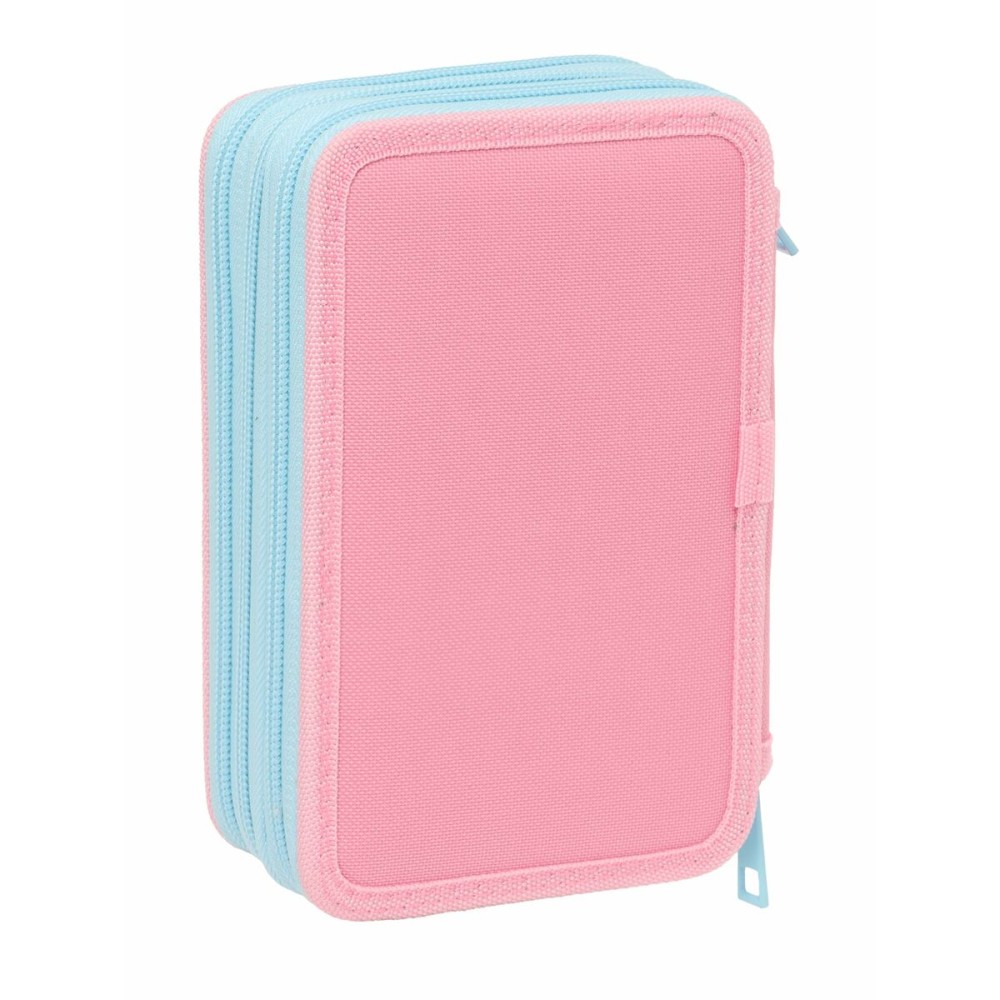 Dreifaches Federmäppchen Peppa Pig Blau 12,5 x 19,5 x 5,5 cm 37 Stücke