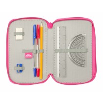 Triple Pencil Case Minnie Mouse Pink 12,5 x 19,5 x 5,5 cm 37 Pieces