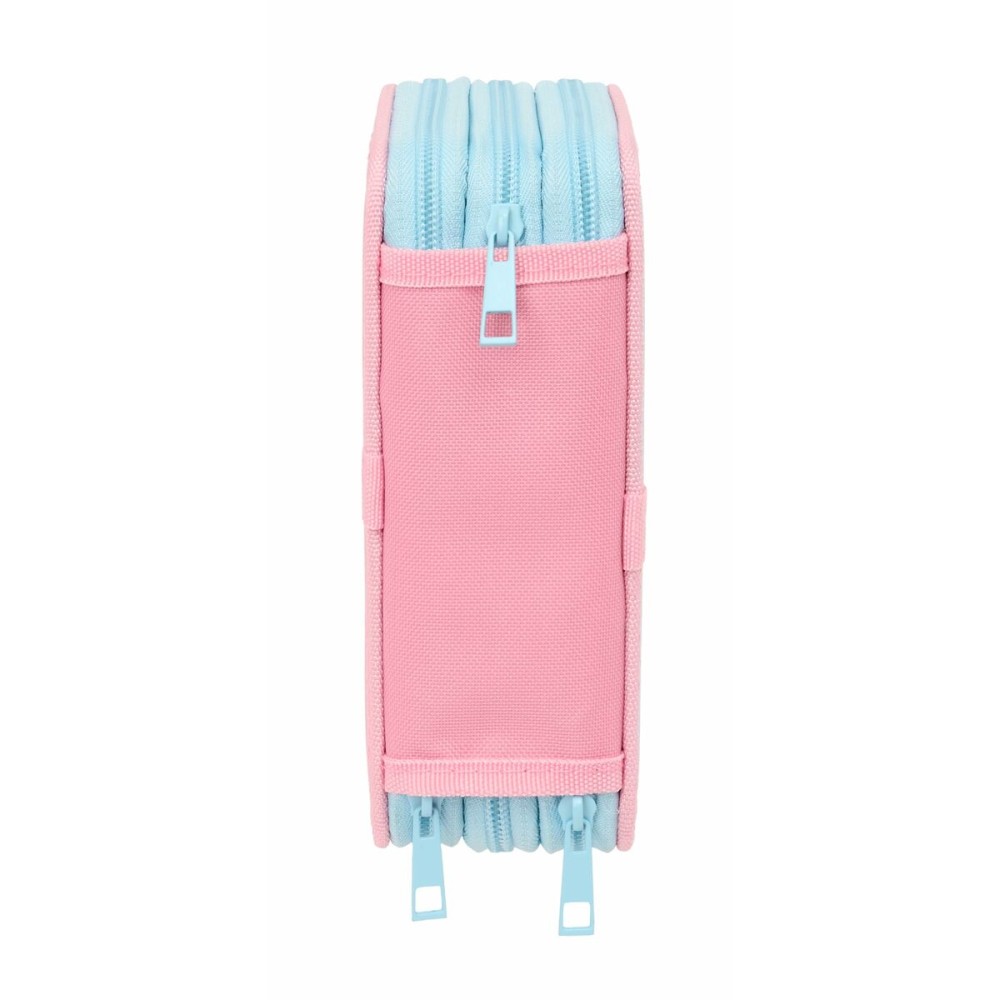 Dreifaches Federmäppchen Peppa Pig Blau 12,5 x 19,5 x 5,5 cm 37 Stücke