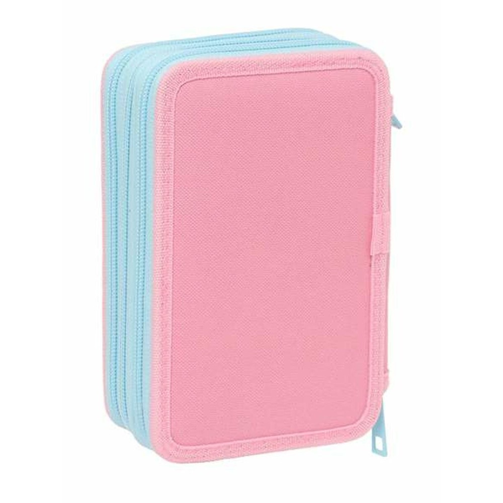 Dreifaches Federmäppchen Peppa Pig Blau 12,5 x 19,5 x 5,5 cm 37 Stücke