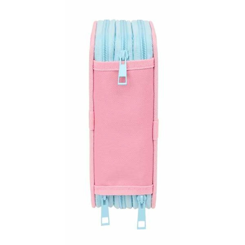 Pochette à crayons triple Peppa Pig Bleu 12,5 x 19,5 x 5,5 cm 37 Pièces