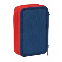 Dreifaches Federmäppchen The Avengers Marineblau 12,5 x 19,5 x 5,5 cm 37 Stücke