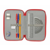 Dreifaches Federmäppchen The Avengers Marineblau 12,5 x 19,5 x 5,5 cm 37 Stücke