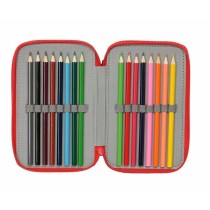 Pochette à crayons triple The Avengers Blue marine 12,5 x 19,5 x 5,5 cm 37 Pièces