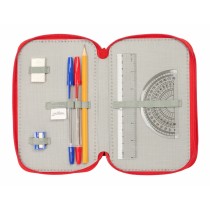 Triple Pencil Case Spider-Man Black 12,5 x 19,5 x 5,5 cm 37 Pieces