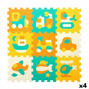 Tapis Puzzle Colorbaby Multicouleur Plastique EVA 90 x 90 cm Voitures 9 Pièces (4 Unités)