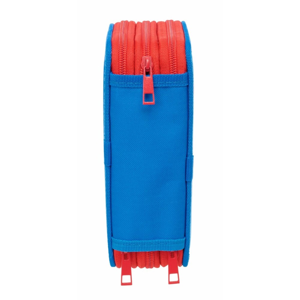 Triple Pencil Case Spidey Blue 12,5 x 19,5 x 5,5 cm 37 Pieces