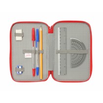 Triple Pencil Case Spidey Blue 12,5 x 19,5 x 5,5 cm 37 Pieces