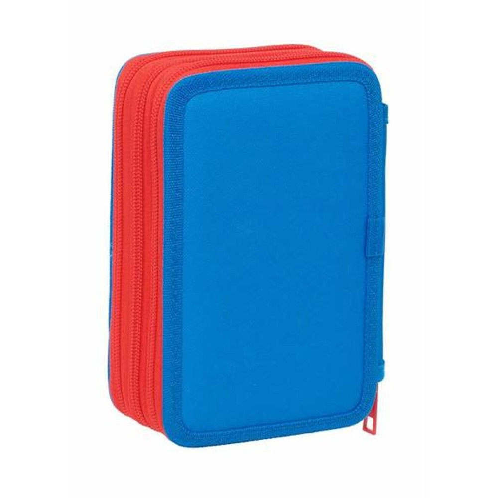 Dreifaches Federmäppchen Spidey Blau 12,5 x 19,5 x 5,5 cm 37 Stücke