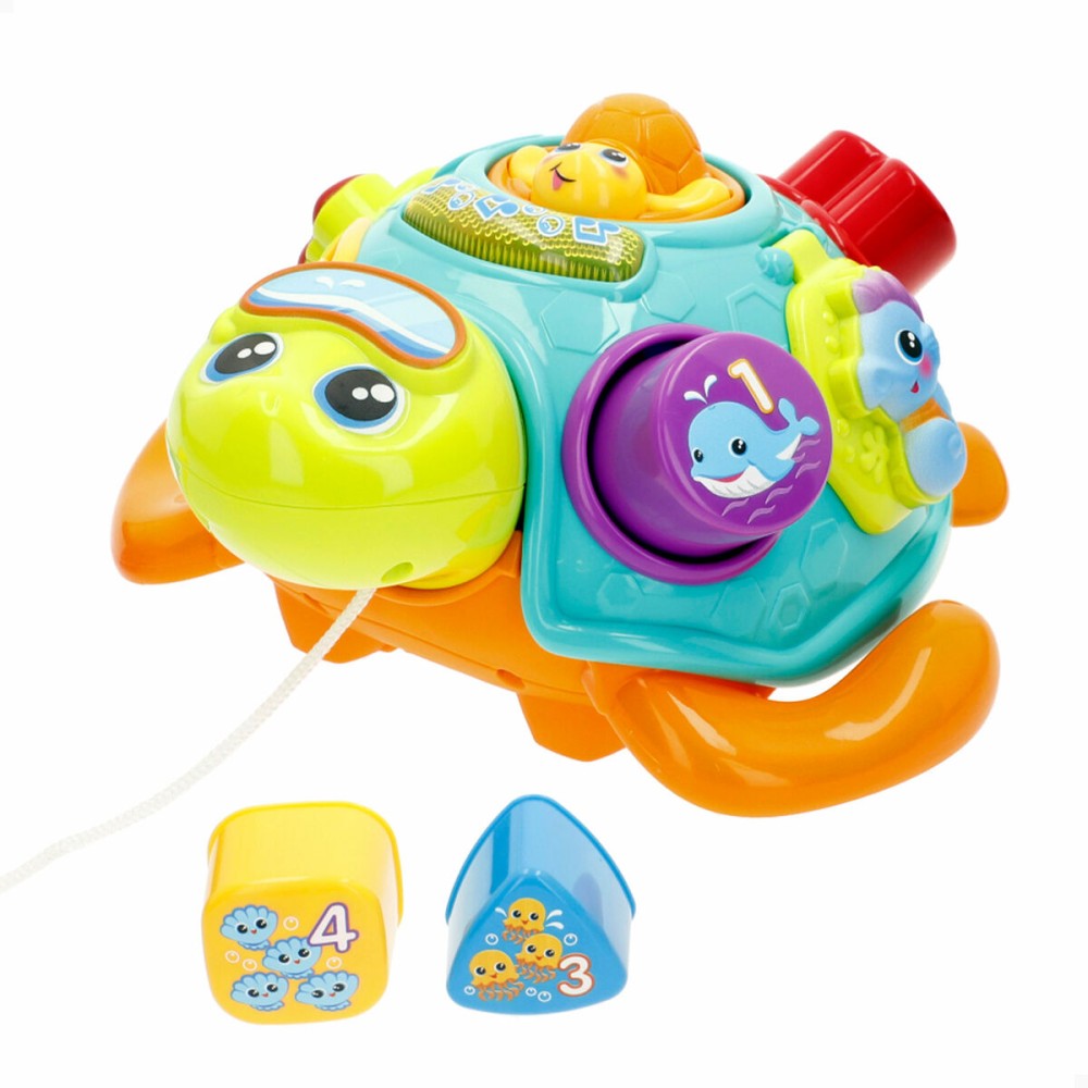 Jouet à tirer Winfun 23 x 12 x 23 cm Tortue Multicouleur (2 Unités)