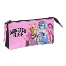 Trousse Fourre-Tout Triple Monster High 22 x 12 x 3 cm