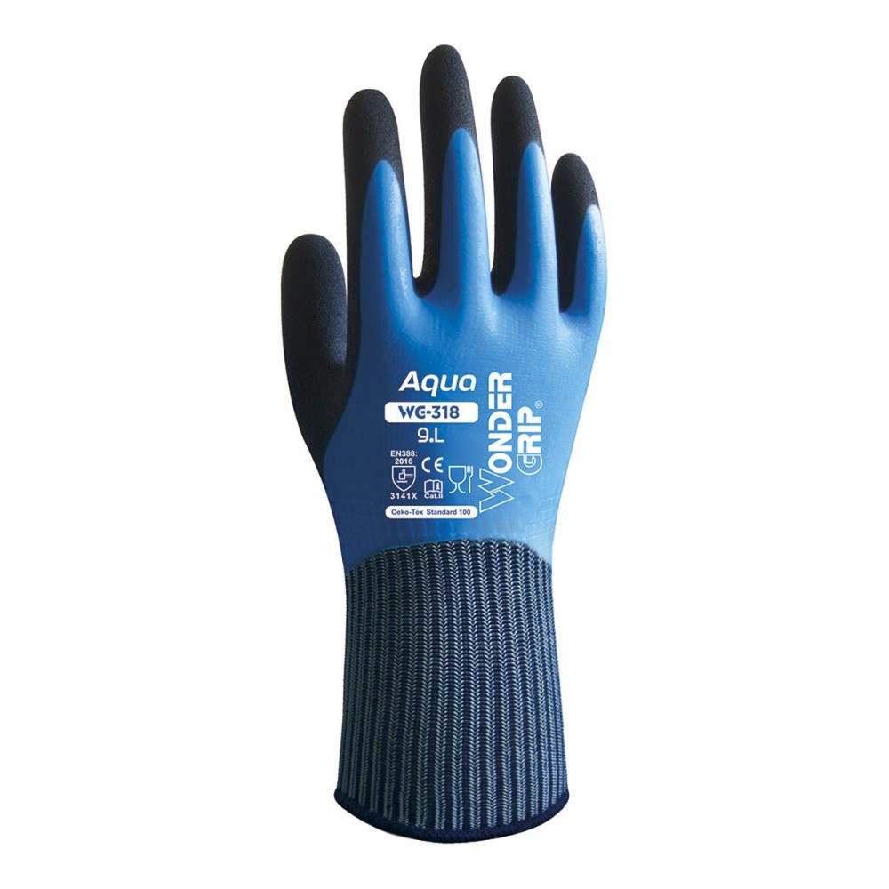 Work Gloves Wonder Grip Blue