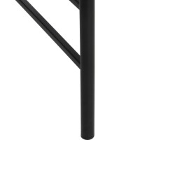 Side table Black Natural Crystal Iron Rubber wood 61 x 50 x 53 cm